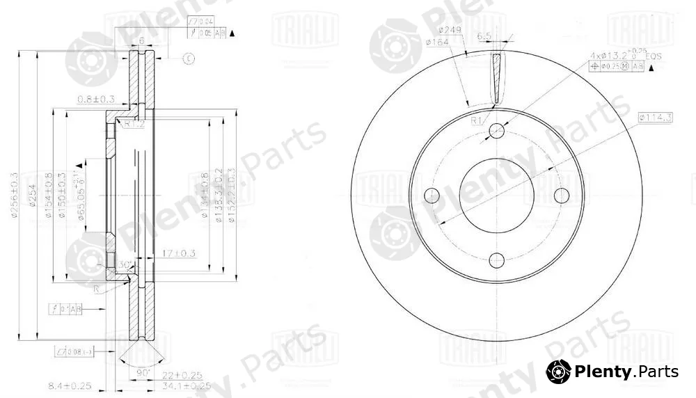 Trialli DF051314 — Brake Disc