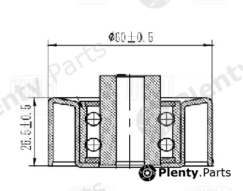 Trialli CM5616 — Deflection/Guide Pulley, V-ribbed belt
