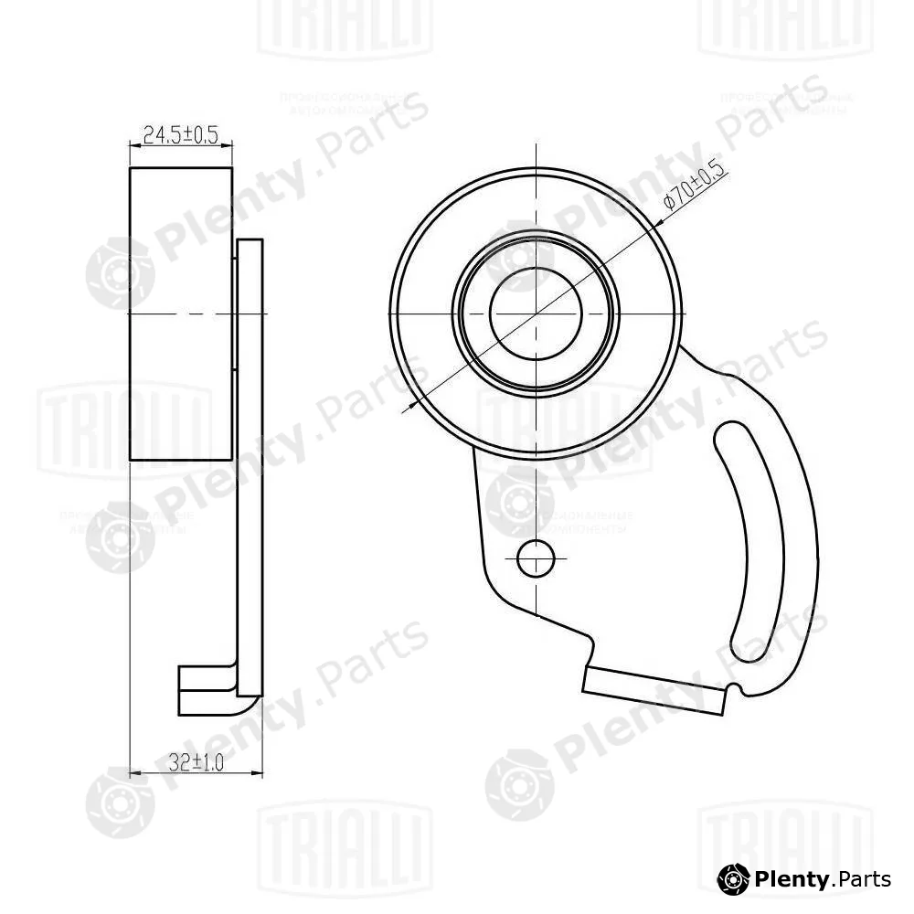 Trialli CM5336 — Belt Tensioner, V-ribbed belt