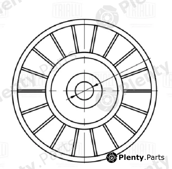 Trialli CM5361 — Deflection/Guide Pulley, V-ribbed belt