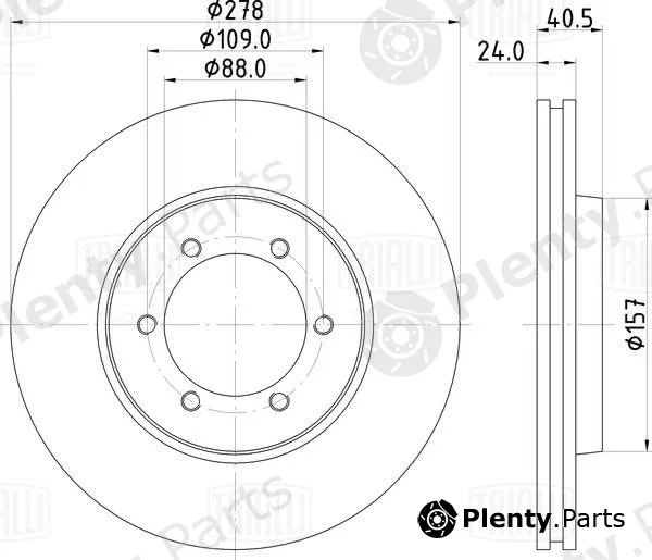 Trialli DF266017 — Brake Disc