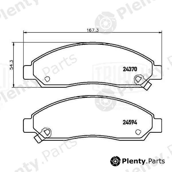Trialli PF4236 — Brake Pad Set, disc brake