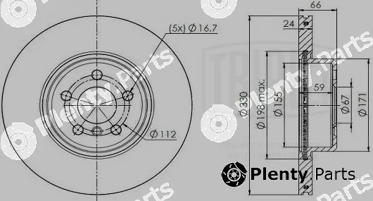 Trialli DF190436 — Brake Disc