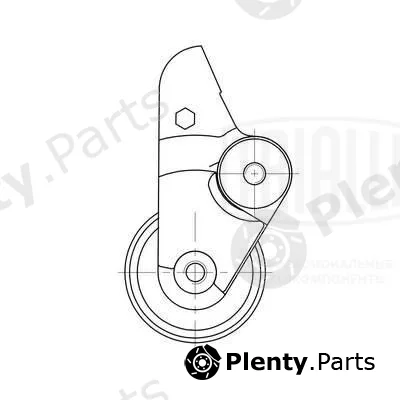 Trialli CM6053 — Tensioner Pulley, timing belt