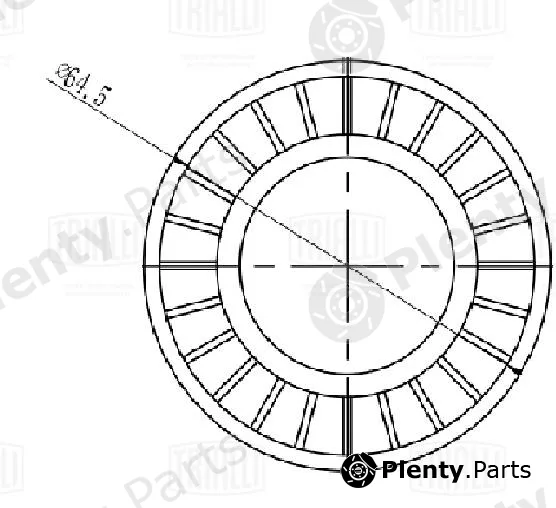 Trialli CM5773 — Belt Tensioner, V-ribbed belt