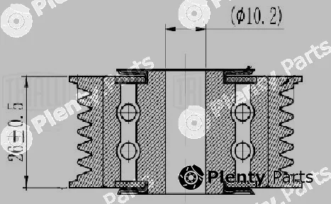 Trialli CM5502 — Deflection/Guide Pulley, V-ribbed belt