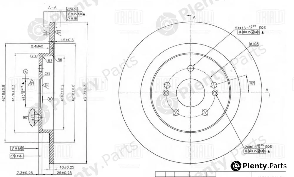Trialli DF084409 — Brake Disc