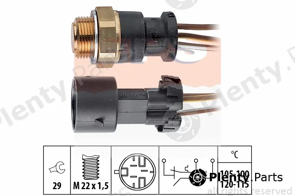MDR EPS-1850668 — Temperature Switch, radiator fan