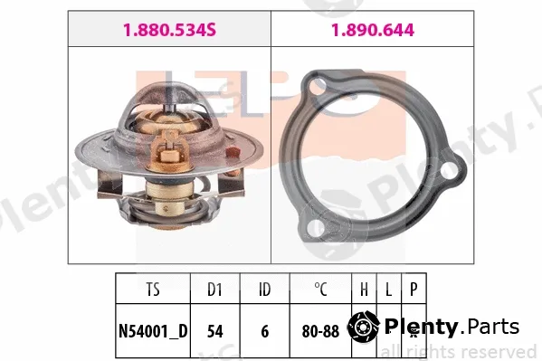 MDR EPS-1880587 — Thermostat, coolant