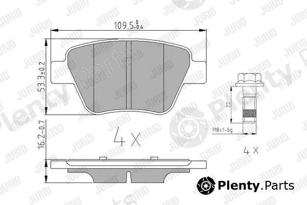 Jurid 573312J — Brake Pad Set, disc brake