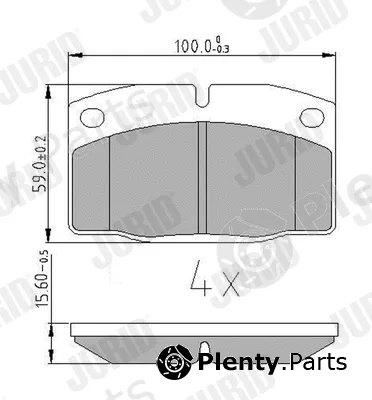 Jurid 571276J — Brake Pad Set, disc brake