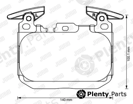 Jurid 573355JC — Brake Pad Set, disc brake Jurid White Low Dust