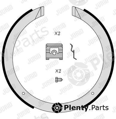 Jurid 362592J — Brake Shoe Set, parking brake