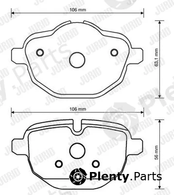 Jurid 573352JC — Brake Pad Set, disc brake Jurid White Low Dust