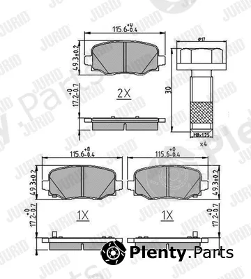 Jurid 573693J — Brake Pad Set, disc brake