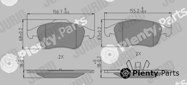 Jurid 573243J — Brake Pad Set, disc brake