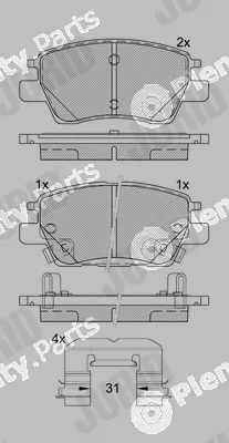 Jurid 574140J — Brake Pad Set, disc brake