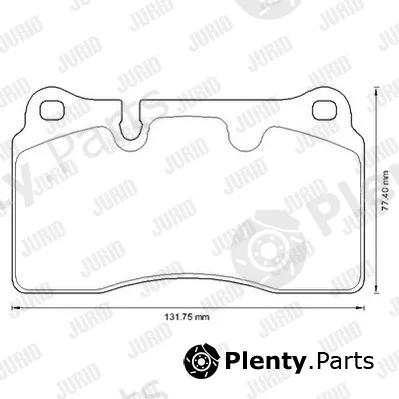 Jurid 573296JC — Brake Pad Set, disc brake Jurid White Low Dust