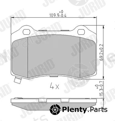 Jurid 573623J — Brake Pad Set, disc brake