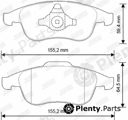 Jurid 573268JC — Brake Pad Set, disc brake Jurid White Low Dust