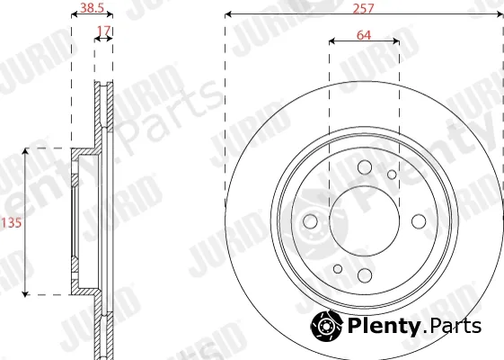 Jurid 563312JC — Brake Disc