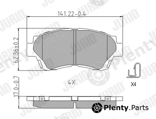 Jurid 572392J — Brake Pad Set, disc brake