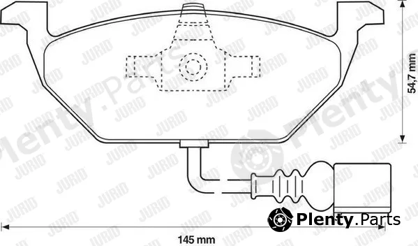Jurid 571971JC — Brake Pad Set, disc brake Jurid White Low Dust