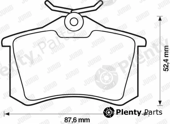 Jurid 573032JC — Brake Pad Set, disc brake Jurid White Low Dust