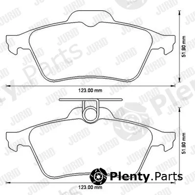 Jurid 573186JC — Brake Pad Set, disc brake Jurid White Low Dust