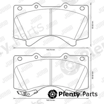 Jurid 572599JC — Brake Pad Set, disc brake Jurid White Low Dust