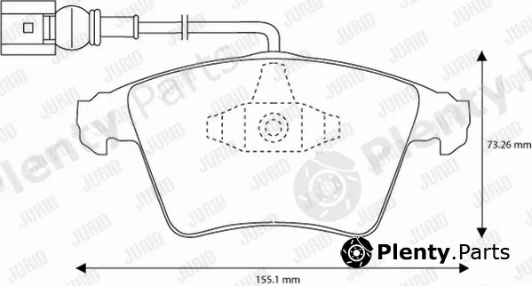 Jurid 573159JC — Brake Pad Set, disc brake Jurid White Low Dust