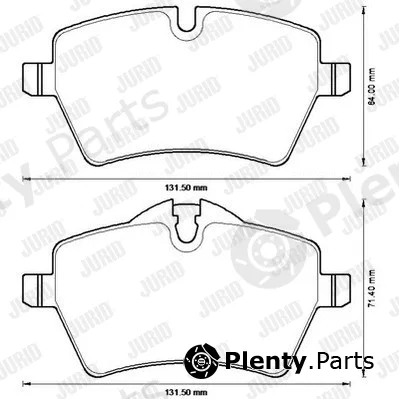 Jurid 573234JC — Brake Pad Set, disc brake Jurid White Low Dust