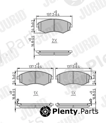 Jurid 572614J — Brake Pad Set, disc brake