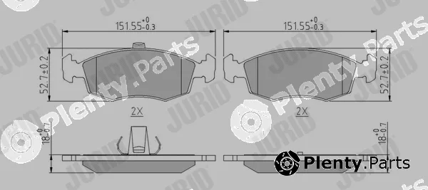 Jurid 571974J — Brake Pad Set, disc brake