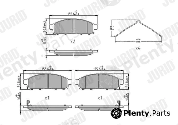 Jurid 573916J — Brake Pad Set, disc brake