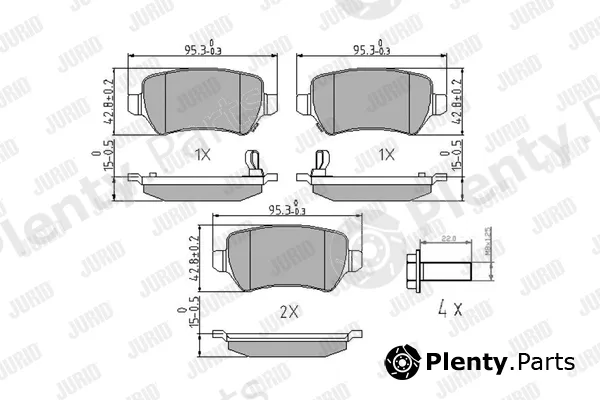 Jurid 573122J — Brake Pad Set, disc brake