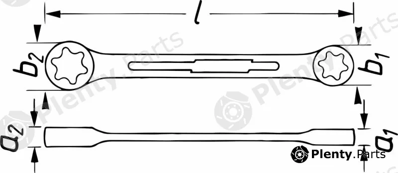 Hazet 609-E14XE18 — Double Ring Spanner