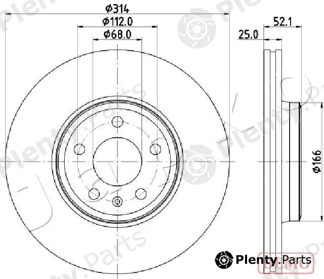 Japko 600916C — Brake Disc