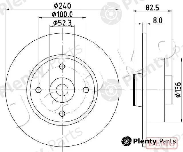 Japko 610712C — Brake Disc