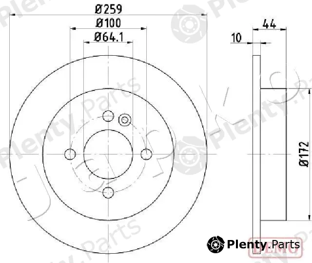 Japko 610134C — Brake Disc