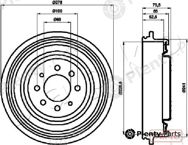 Japko 560703C — Brake Drum