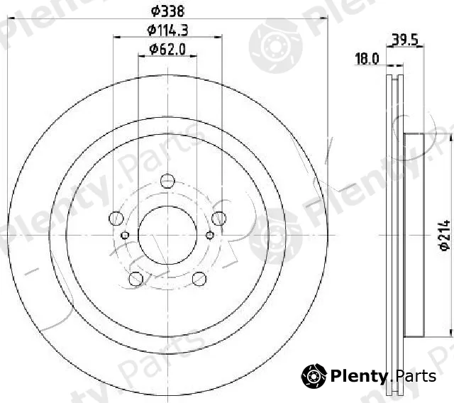 Japko 61267C — Brake Disc