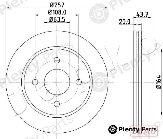 Japko 610308C — Brake Disc