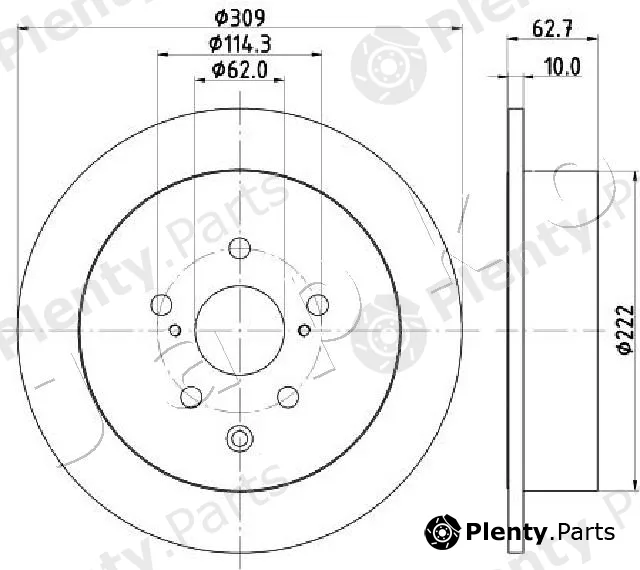 Japko 61268C — Brake Disc