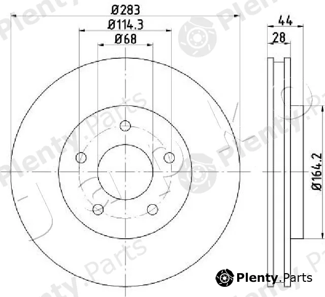 Japko 60182C — Brake Disc