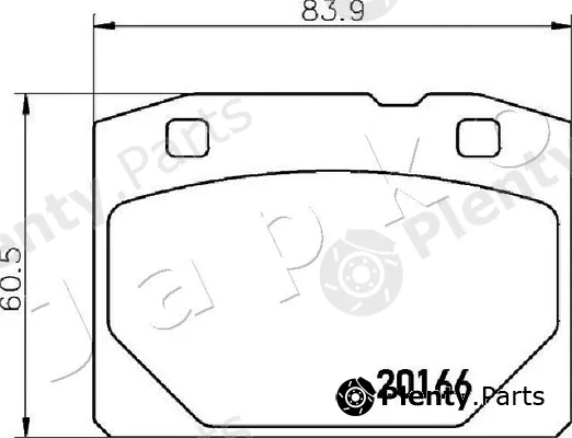 Japko 50044 — Brake Pad Set, disc brake