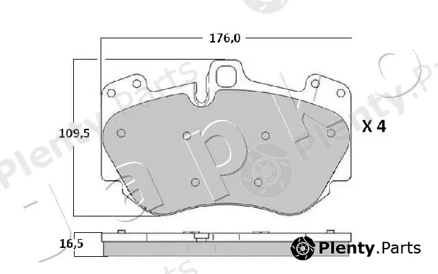 Japko 500919 — Brake Pad Set, disc brake