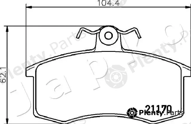 Japko 50045 — Brake Pad Set, disc brake
