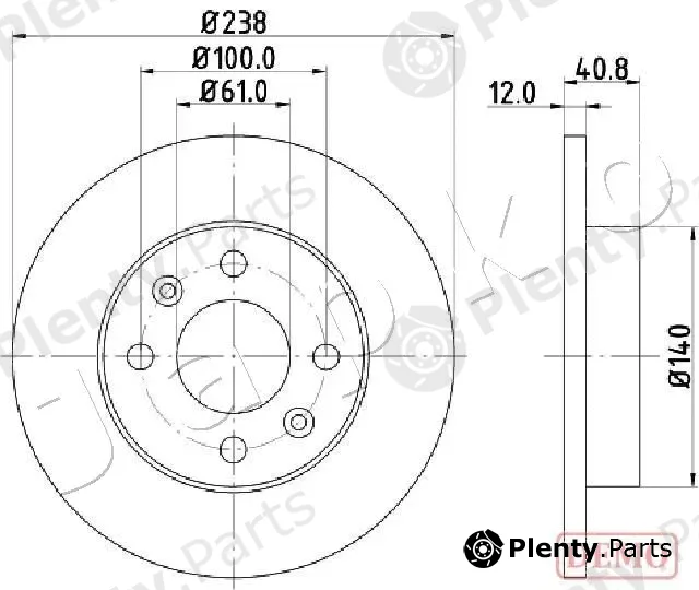 Japko 600714C — Brake Disc