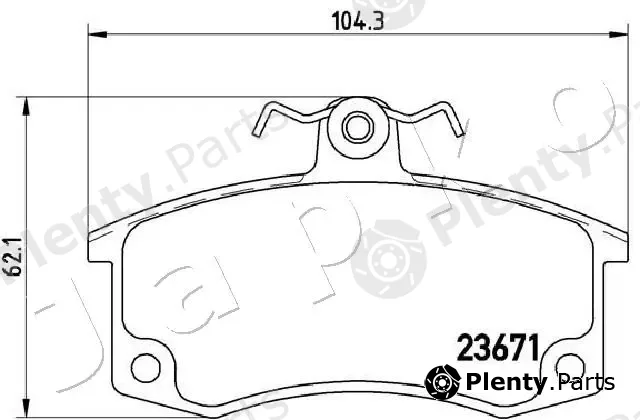 Japko 50046 — Brake Pad Set, disc brake